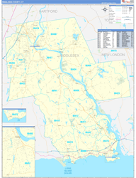 Middlesex County, CT Zip Code Map