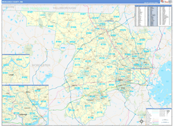 Middlesex County, MA Zip Code Map