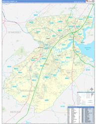 Middlesex County, NJ Zip Code Map