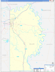 Miller County, AR Zip Code Map
