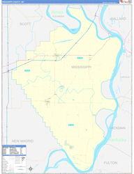 Mississippi Basic Wall Map
