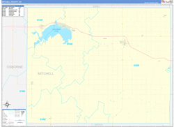 Mitchell County, KS Zip Code Map