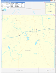 Mitchell County, TX Zip Code Map