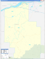 Morrow County, OR Wall Map Zip Code Basic Style 2024