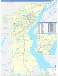 New Castle County, DE Wall Maps - MapSales