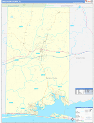 Okaloosa Basic Wall Map