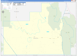 Oneida County, ID Wall Map Zip Code Basic Style 2024