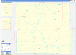 Page County, IA Wall Map Zip Code Basic Style 2024