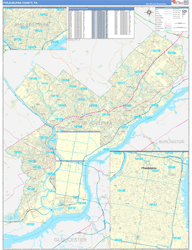 Philadelphia Basic<br>Wall Map