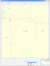 Prowers County, CO Wall Map Zip Code Basic Style 2024