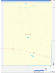 Reagan County, TX Wall Map Zip Code Basic Style 2024