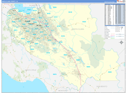Santa Clara County, CA Wall Maps - MapSales