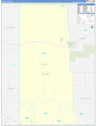Sioux County, NE Wall Map Zip Code Basic Style 2023