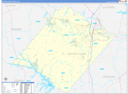 Spotsylvania Basic<br>Wall Map
