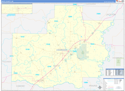 White County, AR Wall Map Zip Code Basic Style 2024