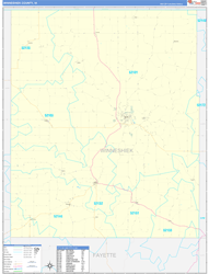 Winneshiek County, IA Wall Map Zip Code Basic Style 2024