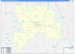 Albany Metro Area Wall Map Basic Style 2026