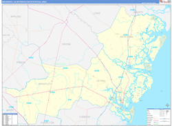 Brunswick Metro Area Wall Map Basic Style 2026