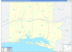 Crestview-Fort Walton Beach-Destin Metro Area, FL Zip Code Maps Basic Style