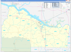 Decatur Metro Area Wall Map Basic Style 2026