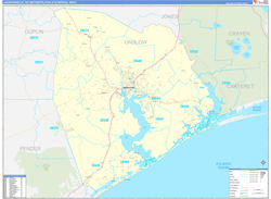 Jacksonville Metro Area Wall Map Basic Style 2026