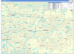 San Gabriel Valley Zip Code Map San Gabriel Valley Metro Area, Ca Zip Code Maps - Color Cast