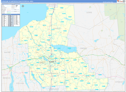Syracuse Metro Area Wall Map Basic Style 2026