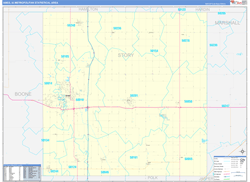 Ames Metro Area Wall Map Basic Style 2025