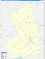 College Station-Bryan Metro Area, TX Zip Code Maps - Basic