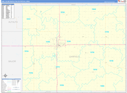 Enid Metro Area Wall Map Basic Style 2024