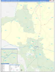 Flagstaff Metro Area Wall Map Basic Style 2024