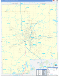 Flint Metro Area Wall Map Basic Style 2024
