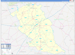 Florence Metro Area Wall Map Basic Style 2024