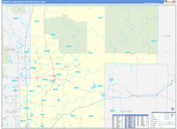 Greeley Metro Area Wall Map Basic Style 2024