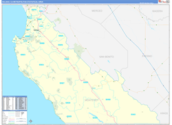 Salinas Metro Area Wall Map Basic Style 2024