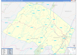 Winchester Metro Area Wall Map Basic Style 2024