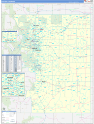 Colorado Eastern Wall Map Basic Style 2024