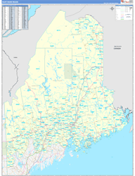 Maine Northern Wall Map Basic Style 2024