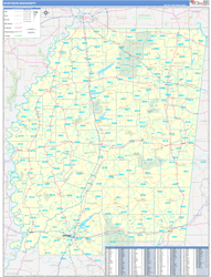 Mississippi Northern Wall Map Basic Style 2024
