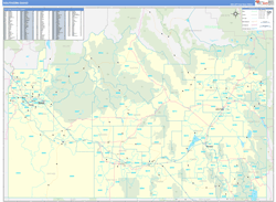 Idaho Southern Wall Map Basic Style 2024