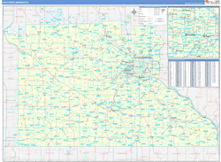 Minnesota Southern Wall Map Basic Style 2024