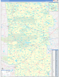 Arkansas Western Wall Map Basic Style 2024