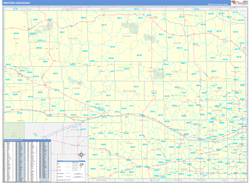 Nebraska Western Wall Map Basic Style 2024