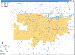 Albany Wall Map Basic Style 2026