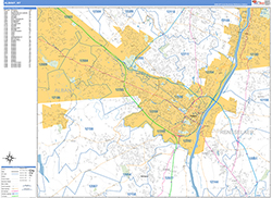 Albany Wall Map Basic Style 2026