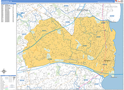 Alexandria Wall Map Basic Style 2026