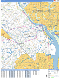 Arlington Wall Map Basic Style 2026