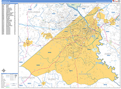 Augusta Wall Map Basic Style 2026