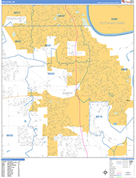 Bellevue Wall Map Basic Style 2026
