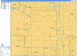 Bellflower Wall Map Basic Style 2026